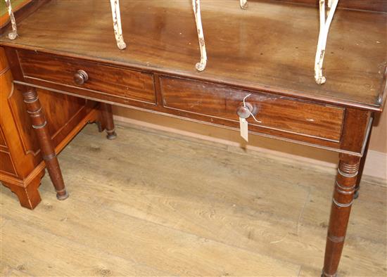 A Victorian mahogany three quarter galleried wash stand W.122cm